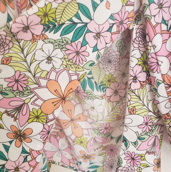 Medium Floral Boho Hippie Blouse - Picture 5 of 6